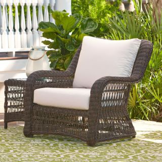 Birch Lane Rosemead Wicker Chair with Sunbrella® Cushions