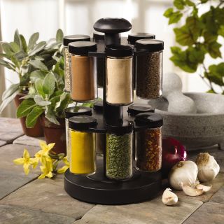 Kamenstein Spice Up Your Health 12 Jar Revolving Spice Rack   Food Storage