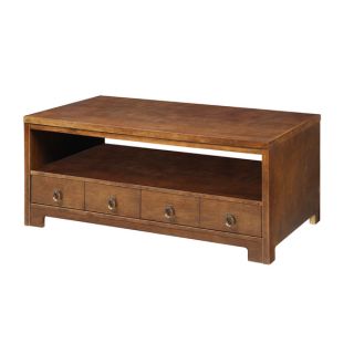 WYNDENHALL Collins Collection Coffee Table in Medium Mahogany Brown
