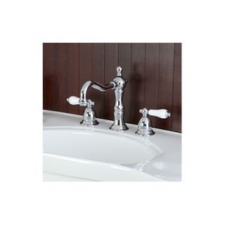 Heritage Double Handle Widespread Bathroom Faucet with Brass Pop Up