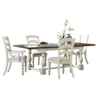 Hillsdale Pine Island 5 Piece Trestle Dining Table Set with Ladder Back Chairs   Dining Table Sets