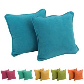 Blazing Needles Tropical 18 inch Square Microsuede Throw Pillows (Set