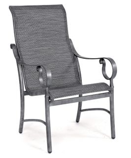 Woodard Ridgecrest Sling High Back Dining Chair   Outdoor Dining Chairs