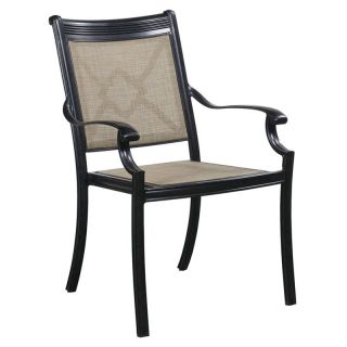 Emerald Home Camino Cast Aluminum Sling Patio Dining Chair   Set of 4   Outdoor Dining Chairs