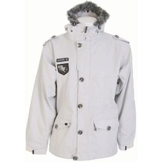 Sessions Recon Mens Lunar Heringbone White Snowboard Jacket