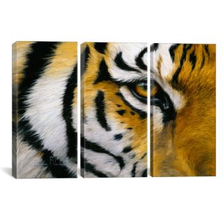 iCanvas Decorative Art Eye of The Tiger Lucie Bilodeau 3 Piece on