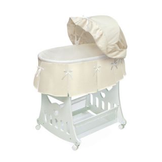 Badger Basket Waffle Pleated Bassinet with Toy Box