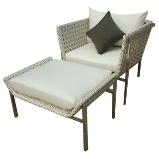 outside/in Twin Palms Chair and Ottoman