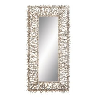 Rectangular Abstract Wood Branch Wall Mirror   41.5H x 19W in.