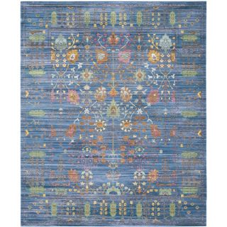 Safavieh Valencia Blue/ Multi Polyester Rug (4 x 6)
