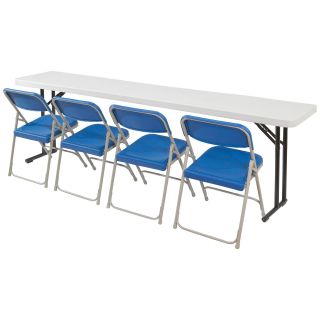 NPS Seminar Table and Folding Chair 5 Pc. Set   Office Tables