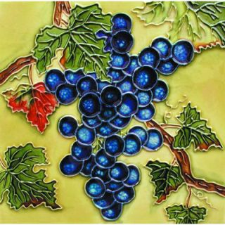 EnVogue 8 x 8 Grapes Art Tile in Purple