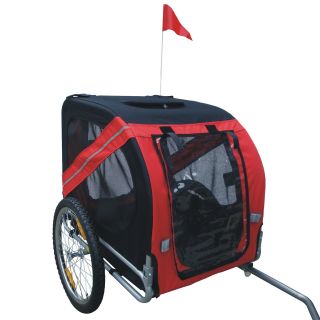 Mdog MK0062A Comfy Pet Bike Trailer   Red/Black   Dog Carriers