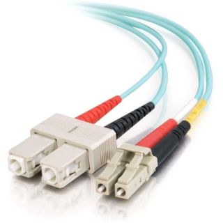 2m LC SC 10Gb 50/125 OM3 Duplex Multimode Fiber Optic Cable (TAA Comp
