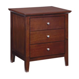 Signature Design By Ashley Colestead Cherry 3 Drawer Night Stand