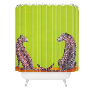 Clara Nilles Woven Polyester Owl On Lipstick Shower Curtain