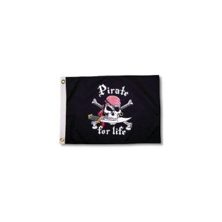 Taylor Made Products Pirate Heads Pirate for Life Traditional Flag
