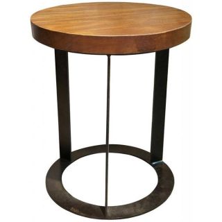 Modern Circle Base Wood/ Iron Table