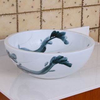ELIMAXS 2016 Oriental Cat Fish Style Porcelain Ceramic Bathroom