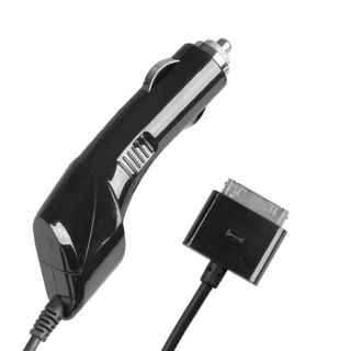 INSTEN Glossy Black Car DC Charger with 30 pin Connector For iPhone 4