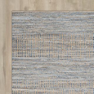 Breakwater Bay Cromwell Hand Woven Natural/Blue Area Rug