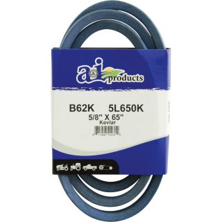 A & I Products Blue Kevlar V-Belt with Kevlar Cord — 65in.L x 5/8in.W, Model# B62K/5L650K  Belts   Pulleys