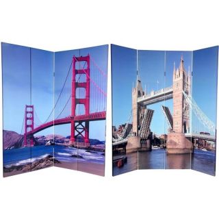 Canvas 6 foot Double sided New York State of Mind Room Divider (China)