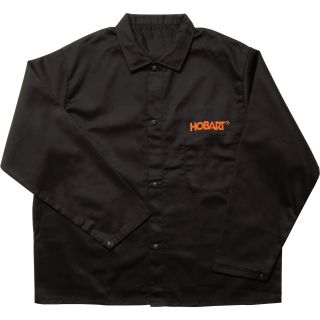 Hobart Welding Jacket — Flame-Retardant Cotton, Black, X-Large, Model# 770569  Welding Jackets, Sleeves   Aprons