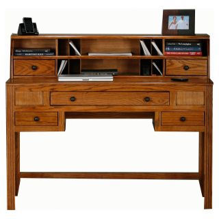 Eagle Furniture Oak Ridge Customizable Writing Desk with Optional Hutch   Desks