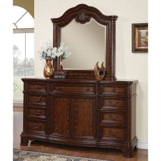 Mill Creek 2 Door 9 Drawer Dresser   Spiced Pecan