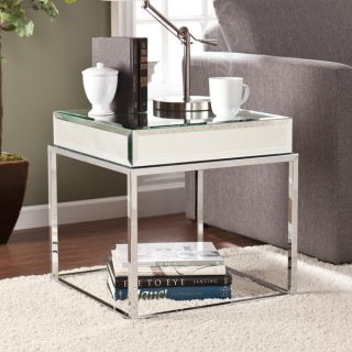 Upton Home Annabelle Chrome Mirrored Side/ End Table