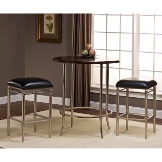 Hillsdale Maddox 3 Piece Bar Height Bistro Set with Riverside Stools