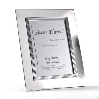 Bey Berk Silver Plated Brass 3.5 x 5 in. Photo Frame   Tarnish Proof   Picture Frames
