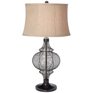 Pacific Coast Lighting PCL Pine Cone Glow 33.5 H Table Lamp with Bell