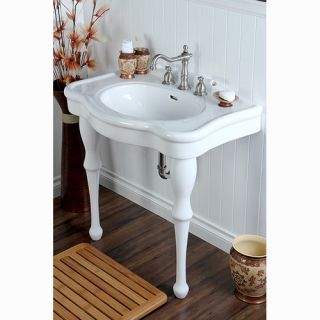 Duchess Vitreous 34 Bathroom Sink with Console by Kingston Brass