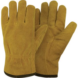 Hot Shot X-Series Split Leather Pile-Lined Driver Gloves — Tan  Cold Weather Gloves