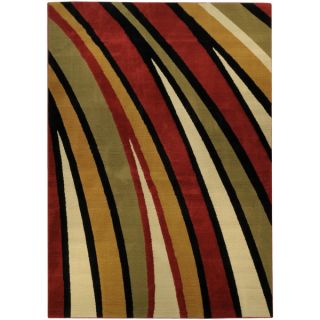 Ephesus Collection Multicolor Stripes Contemporary Area Rug (33 x 47