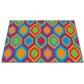 Sitting Hexagons Area Rug by Kid Carpet