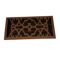 Victorian Scroll Design Bronze 6x12 inch Floor Register  