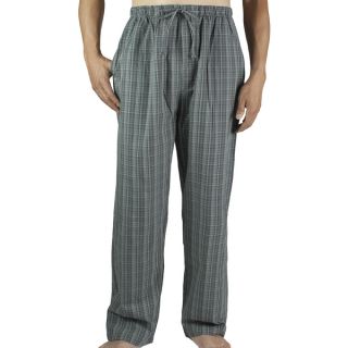Leisureland Mens Grey Plaid Cotton Lounge Pants   15747524