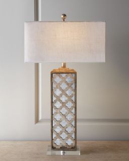 Mirrored Capiz Lamp