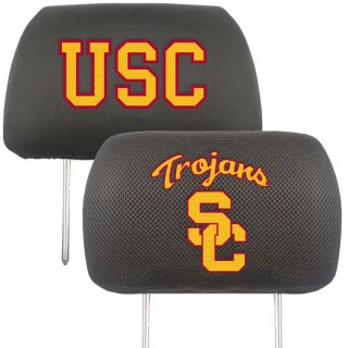 Fanmats USC Trojans Collegiate Charcoal Head Rest Covers Set of 2