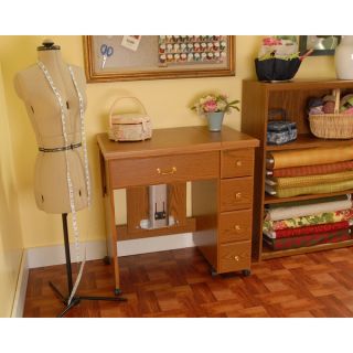 Arrow Sewing Cabinet Auntie Oakley Oak Finish Sewing Table by