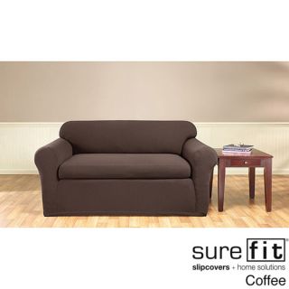 Sure Fit Stretch Honeycomb 2 Piece Loveseat Slipcover  