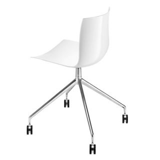 Arper Catifa 46 Polypropylene Chair with 4 Way Swivel Trestle Base on