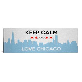 Keep Calm and Love Chicago Textual Art on Canvas by iCanvas