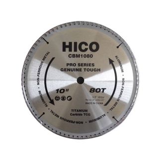 Hico Cbm1080 10 inch 80 tooth Tcg Metal Saw Blade with 5/8 inch Arbor