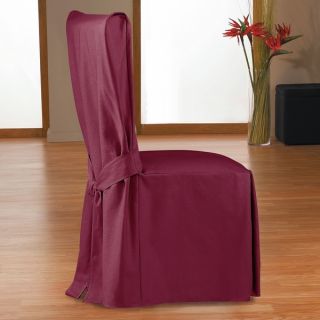 Duck Long Relaxed Fit Dining Chair Slipcover with Ties   16479986