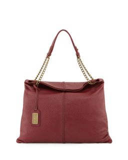 Badgley Mischka Greta Leather Shoulder Bag, Burgundy