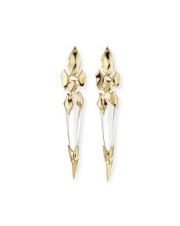 Alexis Bittar Fractured Spear Crystal Clip On Earrings